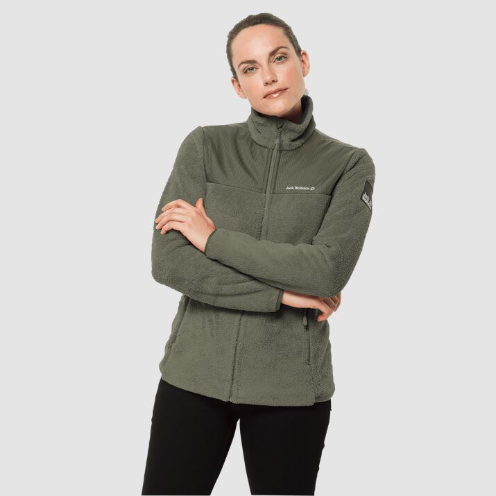 Chamarra Polar Jack Wolfskin Dna Kenai Mujer Verdes Oscuro Mexico-1647239